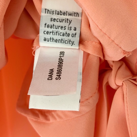 DVF Dana Oversized Button Blouse in Salmon Coral S - Picture 5 of 8